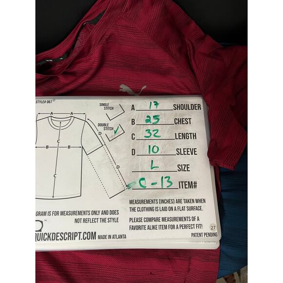 Puma men Two pieces t Shirt sz XL Red blue Short Sleeve Crew neck Pace Rhubarb - Picture 14 of 15